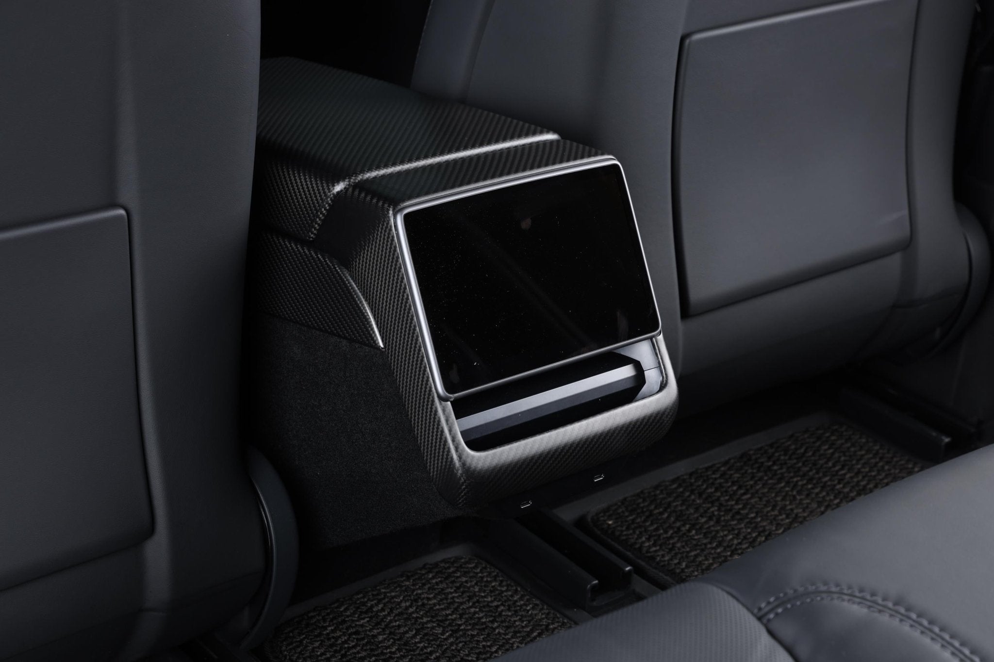 Dry Carbon Fiber Rear Display Frame for Tesla Model 3 Highland (Matte)