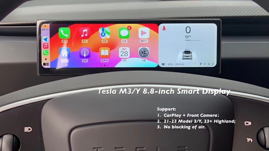 Tesla 2021 - 2023 Model 3/Y 8.8 Inch Smart Display - Fusion Motorsports USA