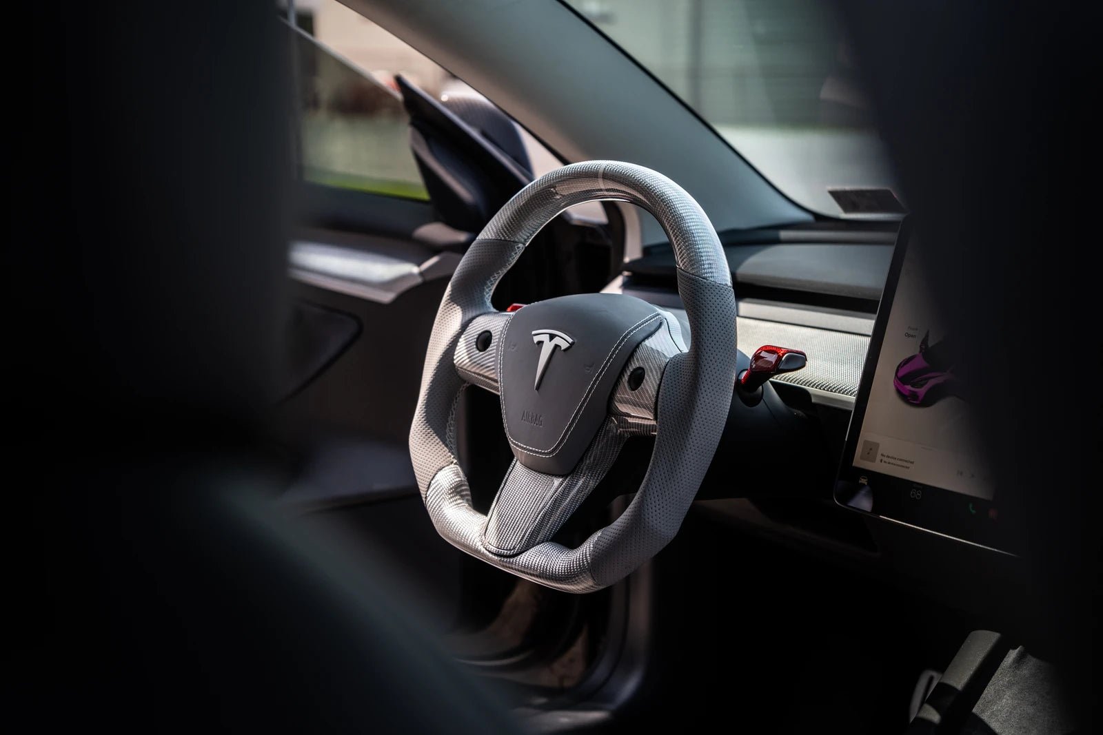 Tesla Model 3/Y Spectre Fiber Steering Wheel Replacement - Fusion Motorsports USA